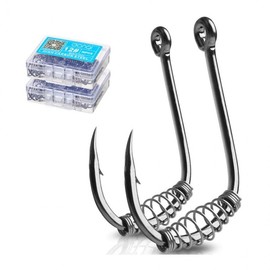 Spring Hook Barbed Rotating Spring Jig Fishing Lure Fly No. 4 kGD02243 100ea
