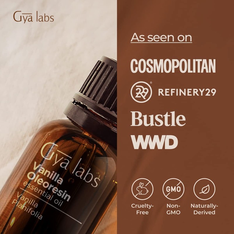 Gya Labs Vanilla Oleoresin Essential Oil (10ml) - Creamy, Sweet