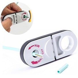 GROWORD Universal Network Wire Stripping Tool for Cat5e, Cat 6, Cat 6a, Cat7, Cat 8 - Professional Coaxial Cable Stripper, And Cutters - Utp, Stp, Sftp Pocket Cable Stripper Tool（White）