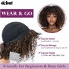 DÉBUT Glueless Bob Wigs Human Hair Short Curly Wigs with