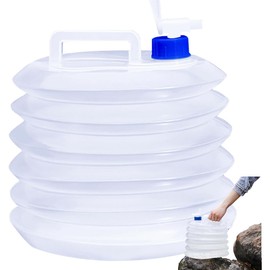 Garegce Water Container with Tap, 10L/15L, Collapsible Folding Water Carrier, Portable & BPA-Free Water Tank, Camping Essentials for Hiking Fishing Climbing Picnic BBQ Travel Outdoor Use (15L)