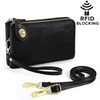 YALUXE RFID Blocking Women's Wristlet Purse Genuine Leather Small Clutch