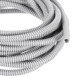 DMiotech 6m Wire Loom Split Tubing 6.5mm, Cord Protectors from Pet Flexible Conduit Cable Management for Office, Home, Garden, Gray