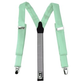 TigerTie Men's Plain Braces - Green - One size