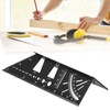 MultiFunctional Aluminum Alloy Angle Ruler Woodworking Measuring Ruler Tool Accessory