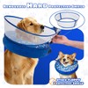 2-in-1 Inflatable Dog Cone Collar, Transparent Anti-Licking Shield with Detachable