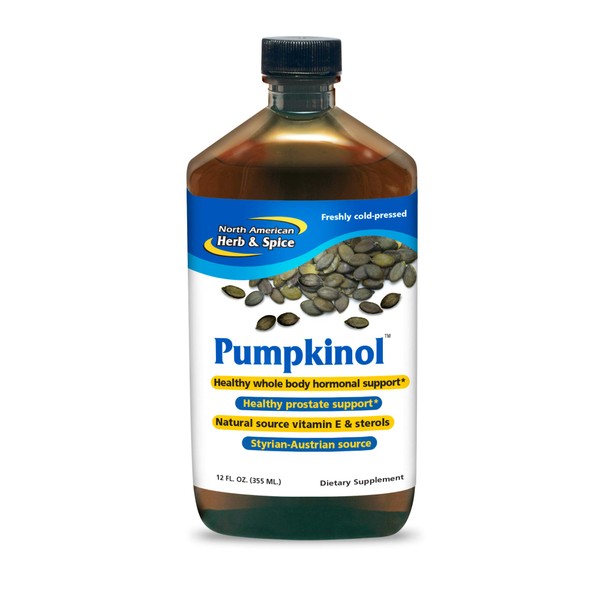North American Herb & Spice Pumpkinol - 12 fl. oz. - Healthy Hormone & Prostate Support - Natural Source of Vitamin E & Sterols - Contains Oreganol P73 Oregano Oil - Non-GMO - 24 Servings