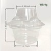 FUailiYY 100 Jumbo Muffin Containers, Clear Plastic individual Cupcake Containers