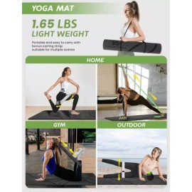 KNOWYOGA 요가 스타터 키트 12 in 1 - 세트에는 매트 폼 롤러 4 개의 저항 밴드 스트랩이 있는 블록 2 팩 [12] [BLACK] KNOWYOGA Yoga Starter Kit 12 in 1 - Set includes Mat Foam Roller, 4 Resistance Bands, Block 2 Pack [12] [BLACK]