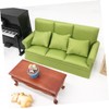 MINAOLULUS 1 Set Dollhouse Sofa 1:12 Scale Miniature Sofa Green