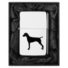 Lighter in Black Silk Lined Gift Box Vizsla (Chrome)