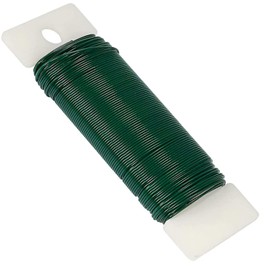 1 Pack Floral Wire Christmas Wreath Wire 22 Gauge,Floristry Wire Green Garden Floral Wire Florists Wire,Mossing Wire Binding Wire Flexible Paddle Wire for Xmas Wreath Makeing,Craft,Flower Arrangements