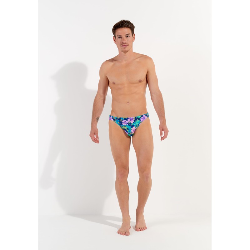 HOM Balata Swim Micro Briefs, Navy print, XL