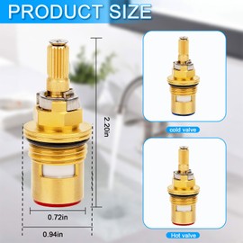 Ceramic Valve for Kohler K-GP77005-RP Ceramic Valve, One Size, Rough Plate with Kohler K-GP77006-RP GP77006-rp Ceramic Cartridge, One Size, Rough Plate