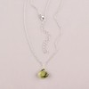 Natural Green Prehnite Crystals Pendant Necklace, Fancy Cabochon Gemstone, Energy