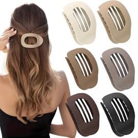 Pack of 6 Hair Clips for Women, Hair Clip, Flat Claw Clip, French Hair Clips Women, Strong Hold Side Hair Clips, French Hair Clip for Thick and Thin Hair