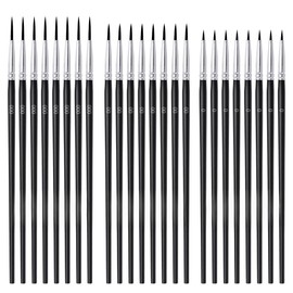 60pcs Fine Detail Paint Brush Set, 3 Sizes #0#00#000