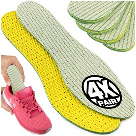 SULPO 4 Paare Einlegesohlen für frische Schuhe und Füße - Komfort Ersatz Sohlen Schuheinlagen für Damen und Männer Einlagen für Arbeit Schuhe Laufschuhe Stiefel Sneaker Größe 44