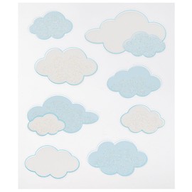 Cloud Glitter Stickers for Journaling, Cardmaking, Arts and Crafts - 16 Pieces
