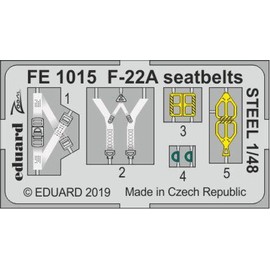 Eduardo 1/48 F-22A Seat Belt Stainless Steel (for Hasegawa) Plastic Model Parts EDUFE1015