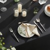 Mysky Home Black Table Cloth 60x120 Inch Black Tablecloth for