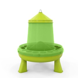 Automatic feeder with feet, 2, 4 or 8 kg, green I chicken, poultry feeder, automatic dispenser for chicken feed, hanging feeder, waterproof machine I accessories I for breeding, farming, 2 kg