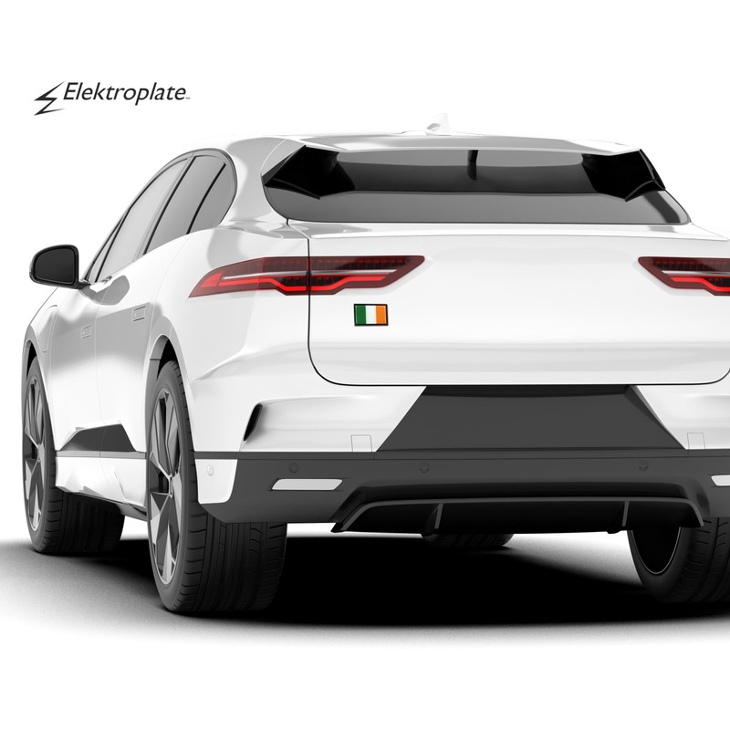 Ireland Flag Black Metal Car Emblem