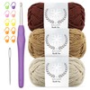 Chenille Yarn for Crochet - Soft Plush Velvet Yarn 3x50g
