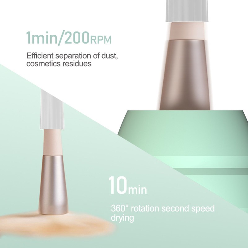 Cosmetic Brush Electric Cleaner Automatic Fast Cleaning Drying Effective Portable