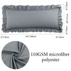 PiccoCasa Soft Microfiber Plain Bolster Pillowcase with Decorative Ruffle and
