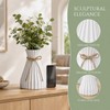 SteadyRise 8 Pack Plastic Vases Bulk, 7" Unbreakable White Origami
