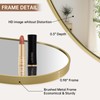 JENBELY Gold Oval Mirror, 17x30 Inch Pill Shaped Metal Frame