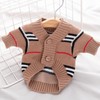 Cute Knitted Cat Sweaters Warm Striped Dog Apparel Thickened Winter