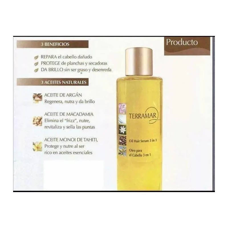Aceite 100% Original Oleo Para Cabello 3 En 1 Terramar