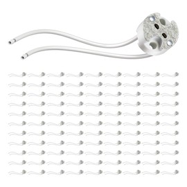 ledscom.de GU5.3/G4 Socket, Ceramic, White, 12 V AC/DC, Max. 25 W, Pack of 100