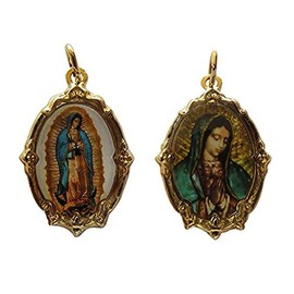 Virgen De Guadalupe Medal Bundle (Gold-tone) and Virgin Mary Catholic Handmade Medal with Virgen De Guadalupe Medal (Golden and Full Virgin) - Our Lady Of Guadalupe Medals Set