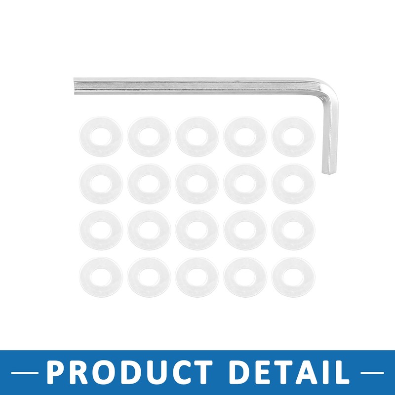 A ABSOPRO Motorcycle Windscreen Screw Silver Tone Black (Set of