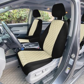 FH Group Custom Fit Car Seat Covers Specifically Made for 2018–2023 Honda Odyssey, Front Set Beige Ultraflex Neoprene, Waterproof Car Seat Cover, Honda Odyssey Accessories