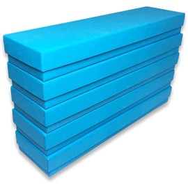 N'icePackaging 8 Qty - Light Sky-Blue Cotton Filled Gift Boxes - Size 8" x 2" x 7/8" - USA Made - - Holidays/Birthdays/Sales/Storage/Display/Travel