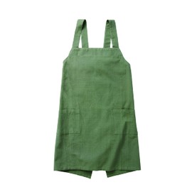 Lep 500019 Habitual Back Cross Apron, Khaki, Plain, Length 28.7 inches (73 cm), Width 39.4 inches (100 cm), Pockets, 100% Cotton, Machine Washable, Women's, Men's, Shoulder Bag, Stylish, Cute,