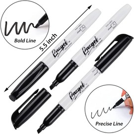 LAZGOL 96 Pack Black Dry Erase Markers Chisel Tip Low Odor Ideal For Office Classroom