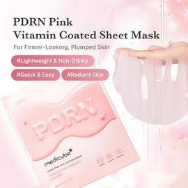 medicube Salmon DNA PDRN Pink Vita Coating Sheet Mask 10EA - Korean sheet mask for glass skin - Luxurious Home care Mask for Hydration, Firming, and B