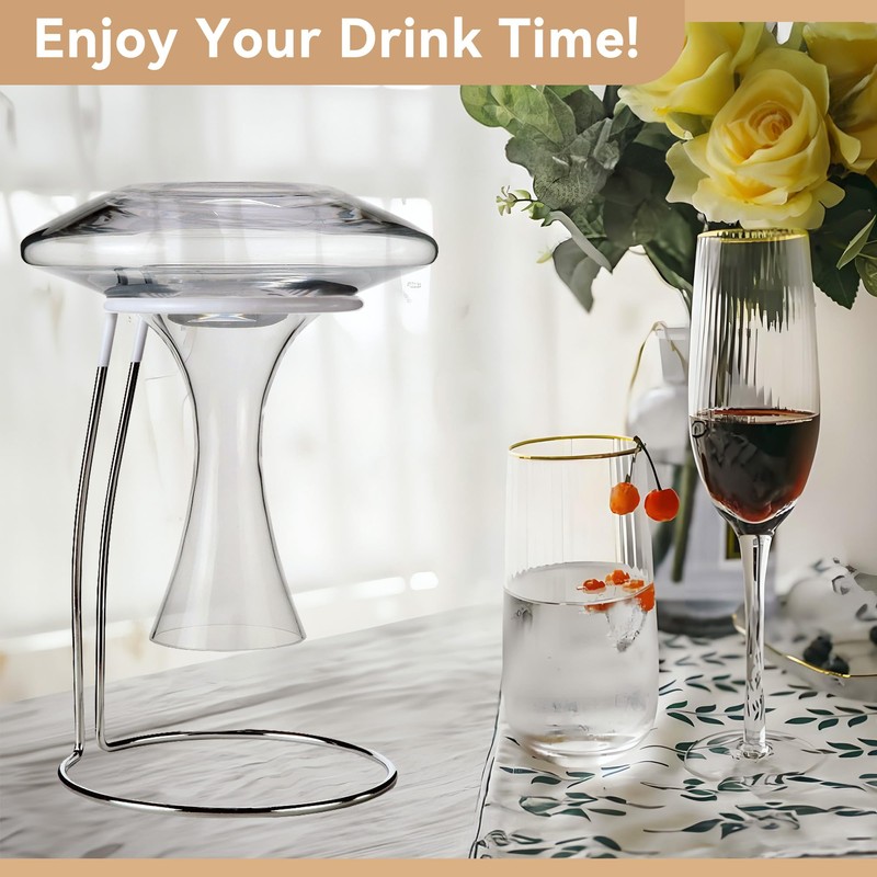 Lily's Home Wine Decanter Drying Stand with Rubber Coated Top