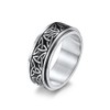SINLEO Stainless Steel Anxiety Ring Celtic Knot Spinner Ring for
