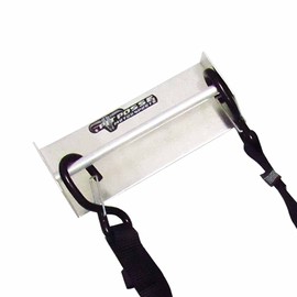 Pit Posse 442 Garage/Trailer Storage Organizers - Set of 2 Tie Down Hangers - Aluminum Junior Ratchet Strap Rack Holder - Automotive Accessories - Race Car Enclosed Trailer [Silver/Unpainted]