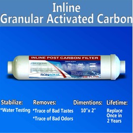 T33 Inline Coconut Grade Activated Carbon Pre/Post Membrane Filter for Taste and Odor Reduction