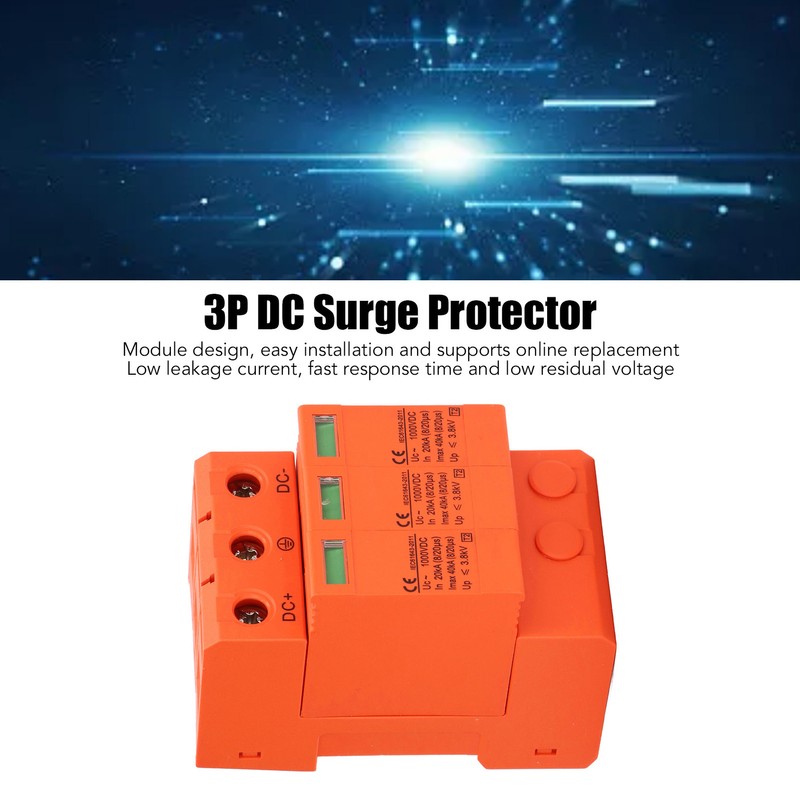 DC Surge Protector Visual Window Overheat Protection Quick Response PV