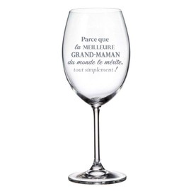 Verre gravé - Parce que Grand-Maman - Verre à vin 20oz