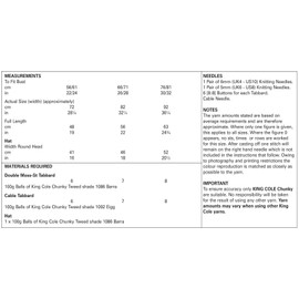 King Cole 5292 Knitting Pattern Girls Tabbard/Poncho and Hat in Chunky Tweed,Multicolor,22" - 32" chest