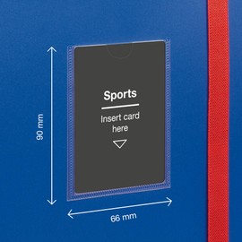 Leuchtturm 369506 TCG Slim Album with 20 Sleeves for 360 Sport Trading Cards Trading Cards Soft Cover Blue/Red
